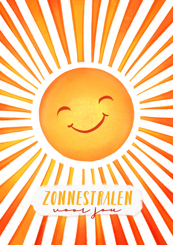 Beterschapkaart met lieve zon - Beterschapskaarten Beterschapskaarten - Beterschapkaart met lieve zon