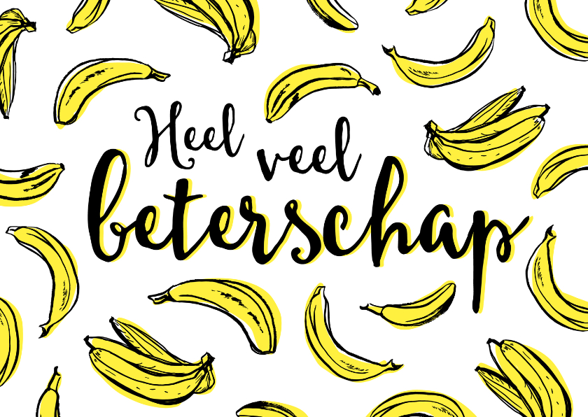 Beterschapskaarten - Beterschapskaart bananen