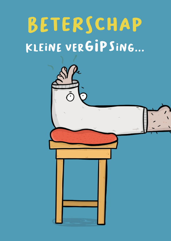 Beterschapskaart kleine vergipsing... - Beterschapskaarten Beterschapskaarten - Beterschapskaart kleine vergipsing...