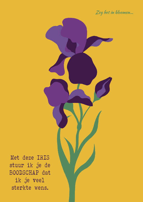 Beterschapskaarten - Beterschapskaart kleurrijke iris voor sterkte