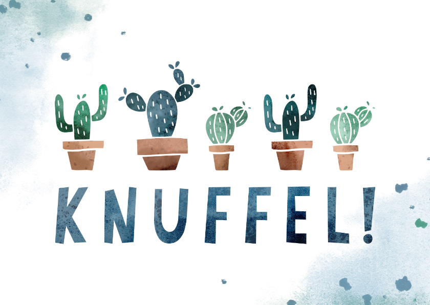 Beterschapskaarten - Beterschapskaart knuffel met cactussen
