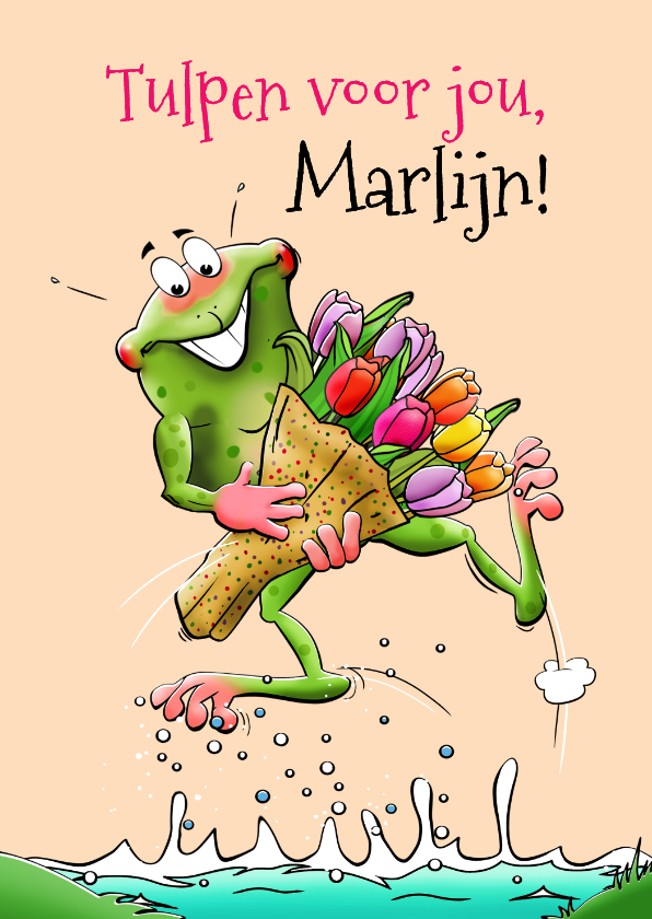 Beterschapskaarten - Beterschapskaart leuk opkikkertje tulpen andere bloemen