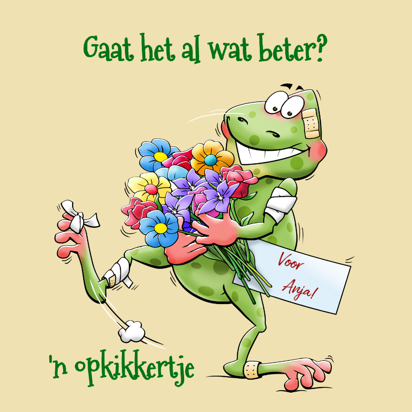 Beterschapskaarten - Beterschapskaart opkikkertje, gaat het al wat beter?