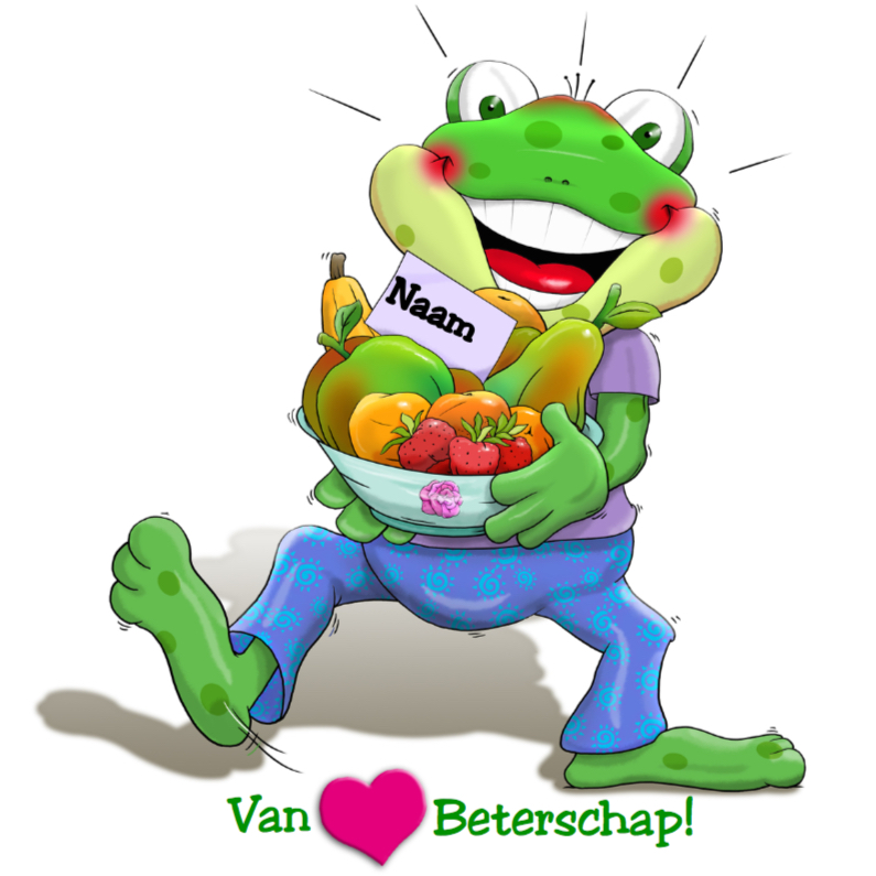 Beterschapskaart opkikkertje met gezond fruit - Beterschapskaarten Beterschapskaarten - Beterschapskaart opkikkertje met gezond fruit