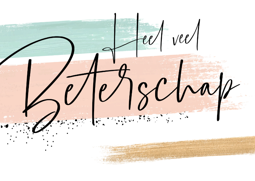 Beterschapskaart verfstrepen - Beterschapskaarten Beterschapskaarten - Beterschapskaart verfstrepen