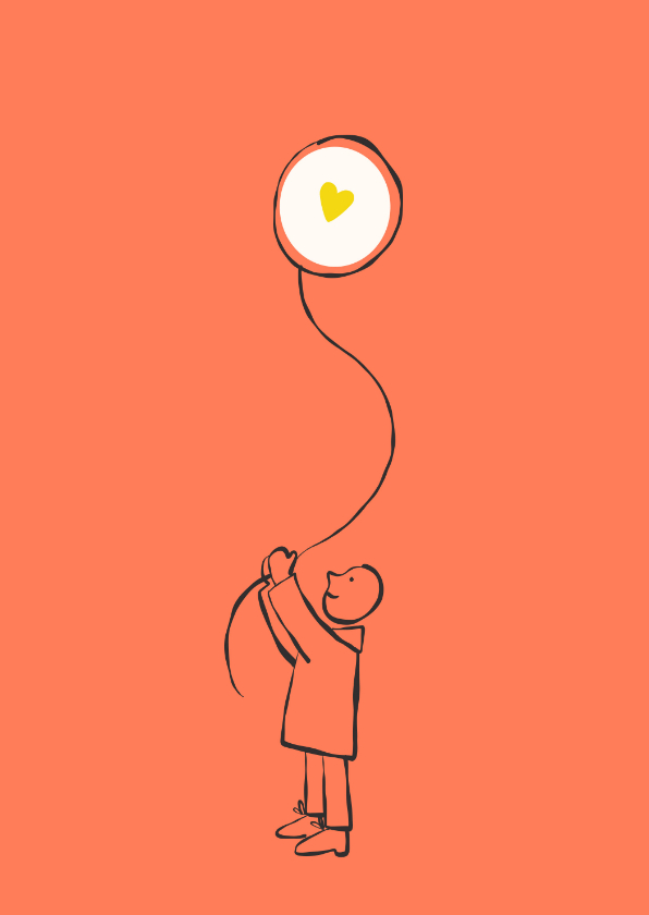 Beterschapskaarten - Beterschapskaarten - Een ballon vol liefde en geluk