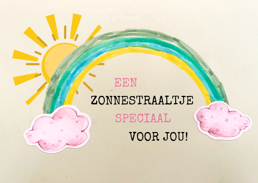 Beterschapskaarten - Beterschapskaartje een zonnestraaltje speciaal voor jou! 