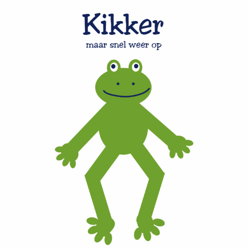 Beterschapskaartje met kikkertje - Beterschapskaarten Beterschapskaarten - Beterschapskaartje met kikkertje