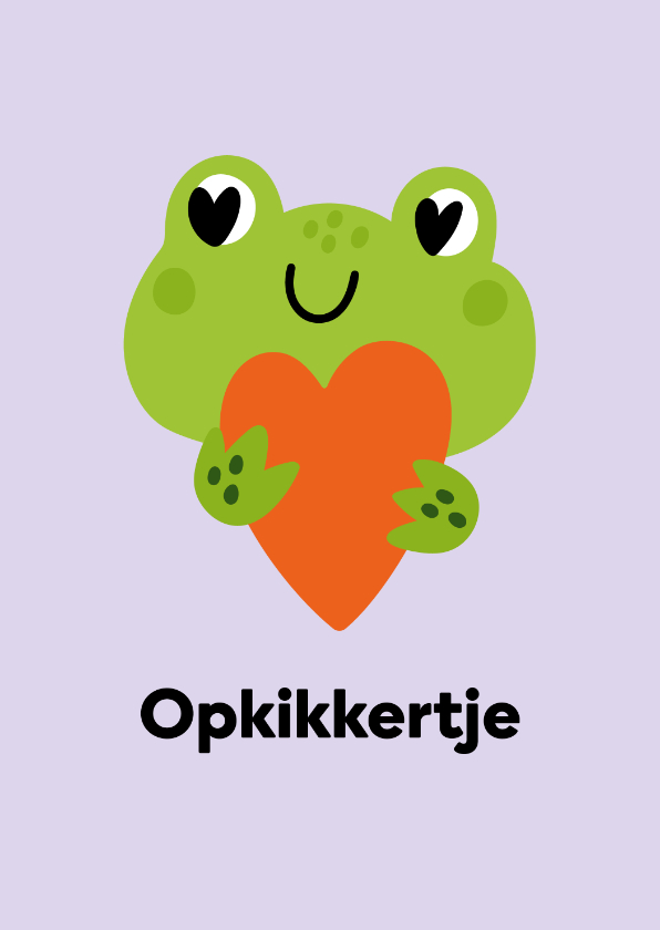 Beterschapskaartje opkikkertje met groot hart - Beterschapskaarten Beterschapskaarten - Beterschapskaartje opkikkertje met groot hart