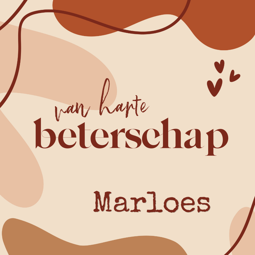 Beterschapskaarten - Felicitatiekaart - beterschap met naam