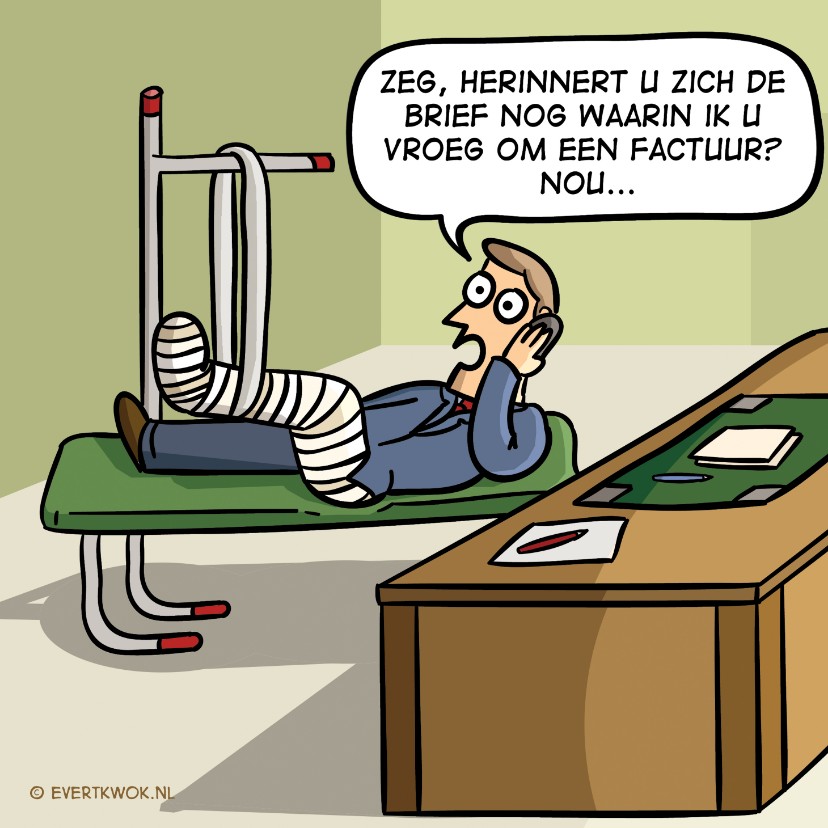 Grappige beterschapskaart 'fractuur' - Beterschapskaarten Beterschapskaarten - Grappige beterschapskaart 'fractuur'