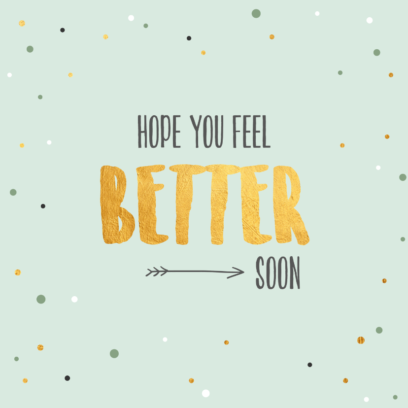 Beterschapskaarten - Hope you feel better soon-beterschapskaart