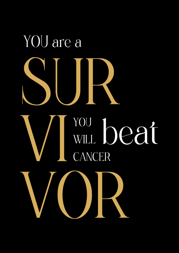 Beterschapskaarten - I am a survivor - kanker