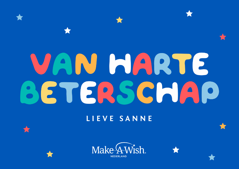 Make-A-Wish kaart van beterschap | Kaartje2go