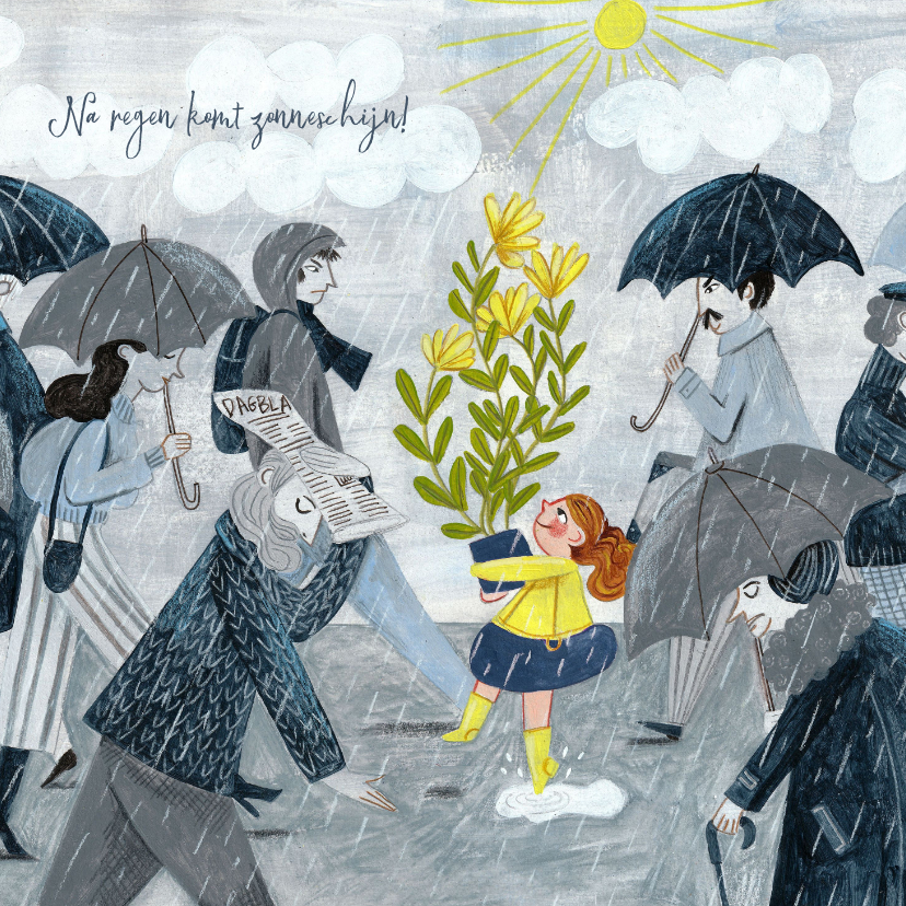 Na regen komt zonneschijn beterschap kaart - Beterschapskaarten Beterschapskaarten - Na regen komt zonneschijn beterschap kaart
