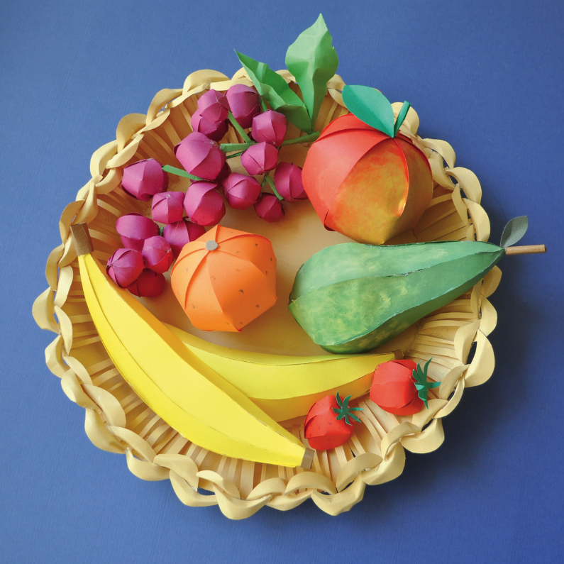 Papieren fruitschaal - Beterschapskaarten Beterschapskaarten - Papieren fruitschaal