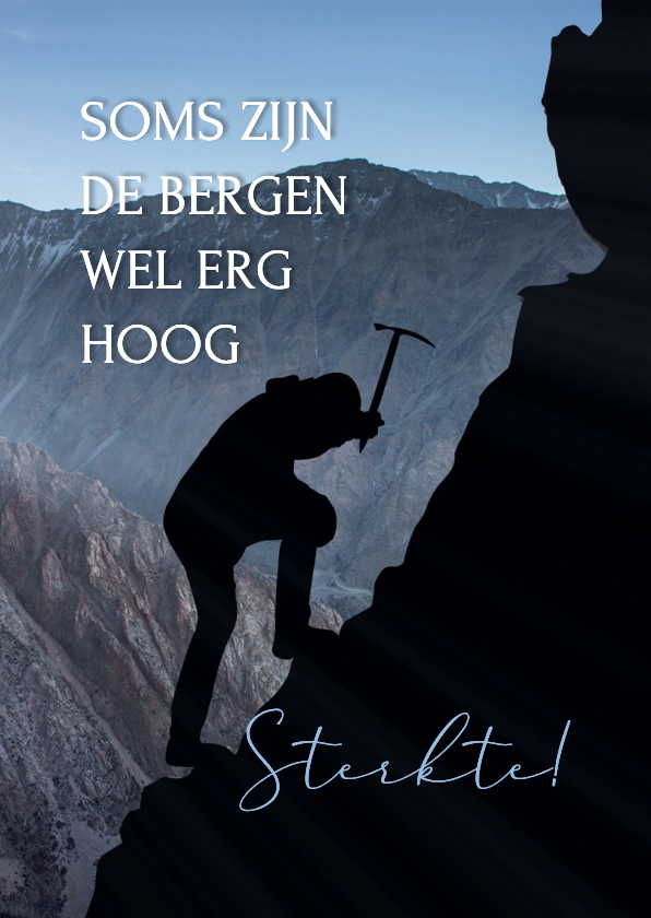 Beterschapskaarten - soms zijn de bergen wel erg hoog