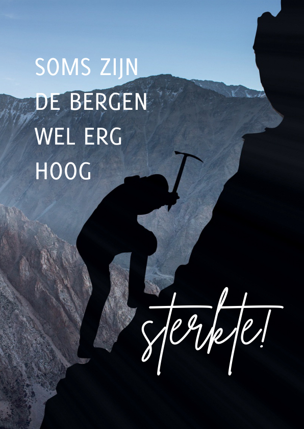 Beterschapskaarten - soms zijn de bergen wel erg hoog