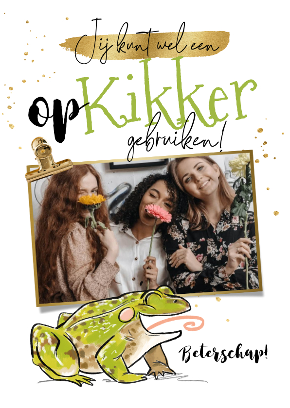 Trendy beterschapskaart opkikker illustratie goud foto - Beterschapskaarten Beterschapskaarten - Trendy beterschapskaart opkikker illustratie goud foto