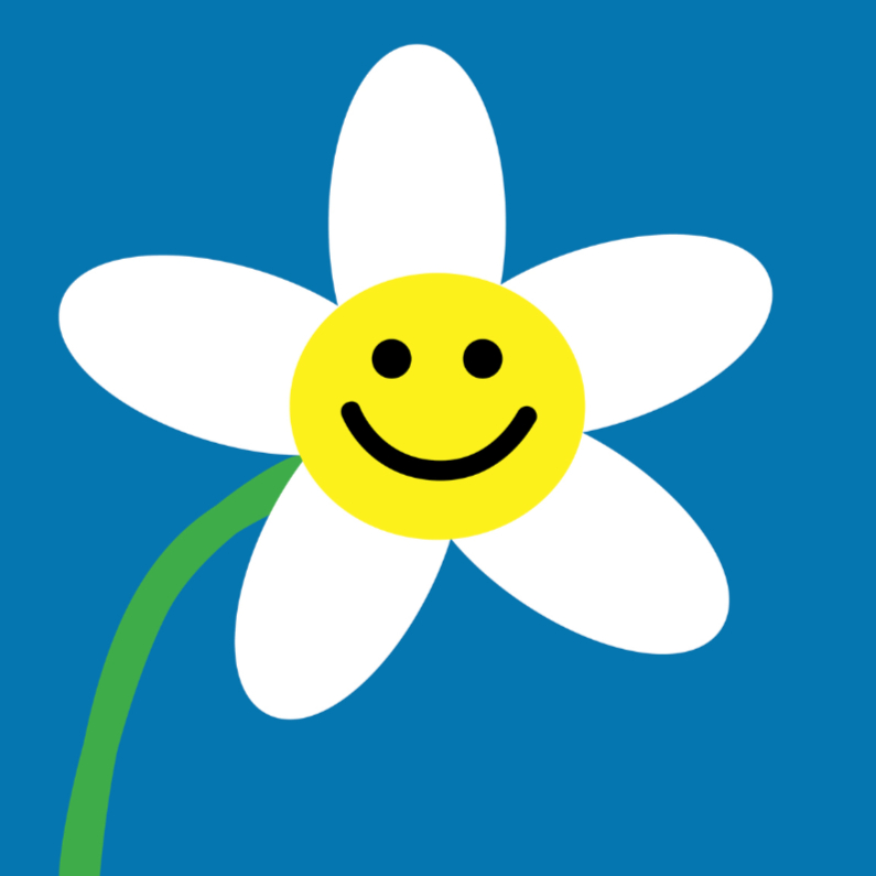 4K Eenvoudig vrolijk bloemetje - Bloemenkaarten Bloemenkaarten - 4K Eenvoudig vrolijk bloemetje