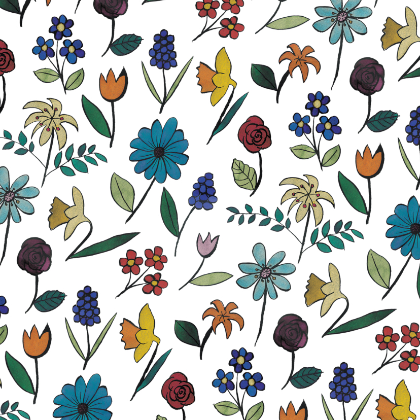 Aquarel bloemen - Bloemenkaarten Bloemenkaarten - Aquarel bloemen
