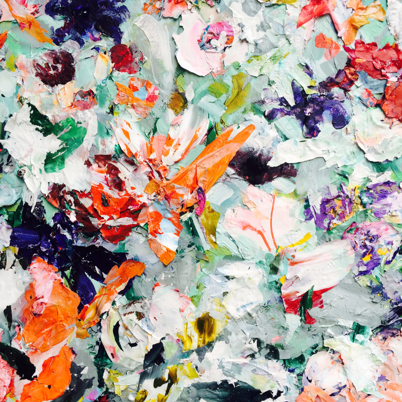 Bloemenkaarten - Bloemen geschilderd zomers -vk