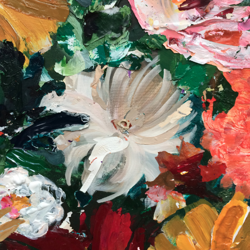 Bloemen schilderij kunst IF - Bloemenkaarten Bloemenkaarten - Bloemen schilderij kunst IF