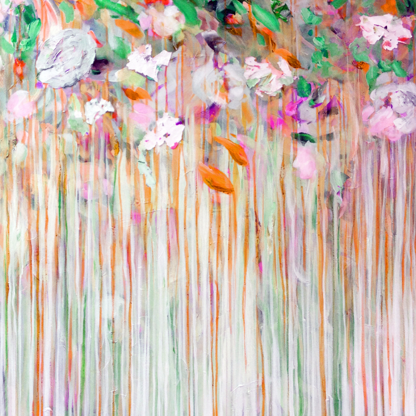 Bloemenkaart kunst mist - Bloemenkaarten Bloemenkaarten - Bloemenkaart kunst mist
