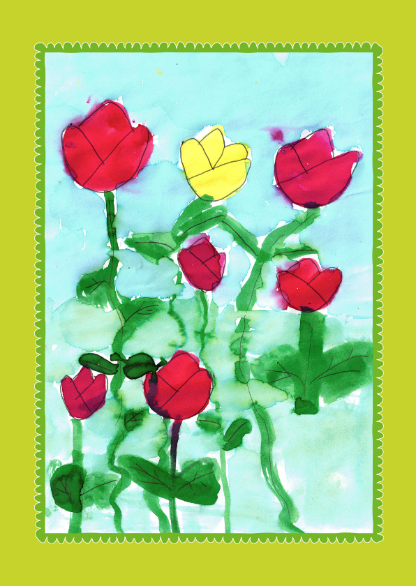 Bloemenkaarten - Bloemenkaart roos van De Liedjesfabriek