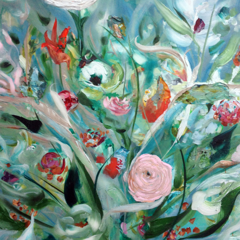 Bloemenkaarten - Boeket Schilderij print vk