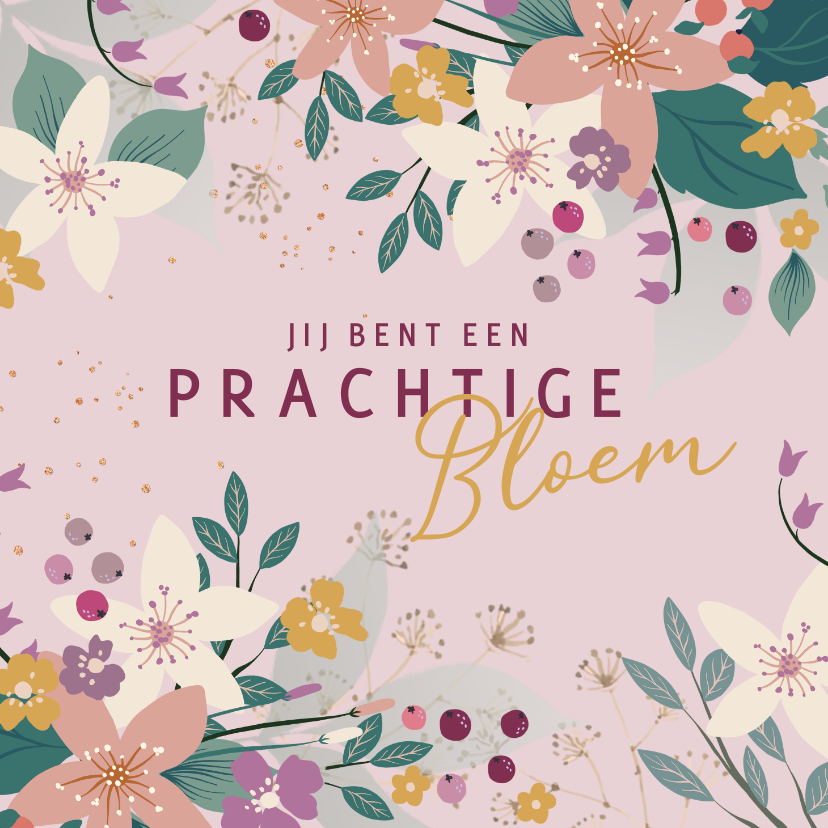 Italiaanse bloemenkaart 2 - Bloemenkaarten Bloemenkaarten - Italiaanse bloemenkaart 2