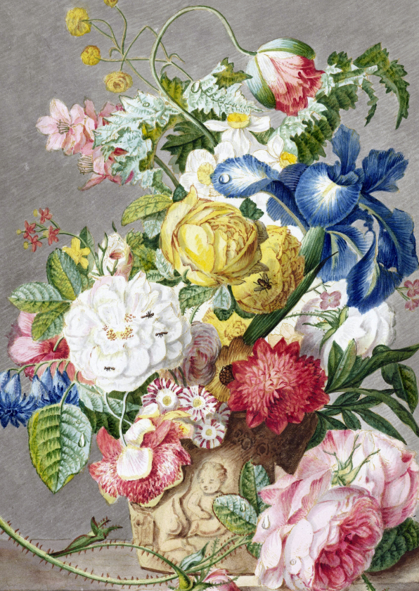 Bloemenkaarten - Kunstkaart Bloemstuk, Cornelis Ploos van Amstel