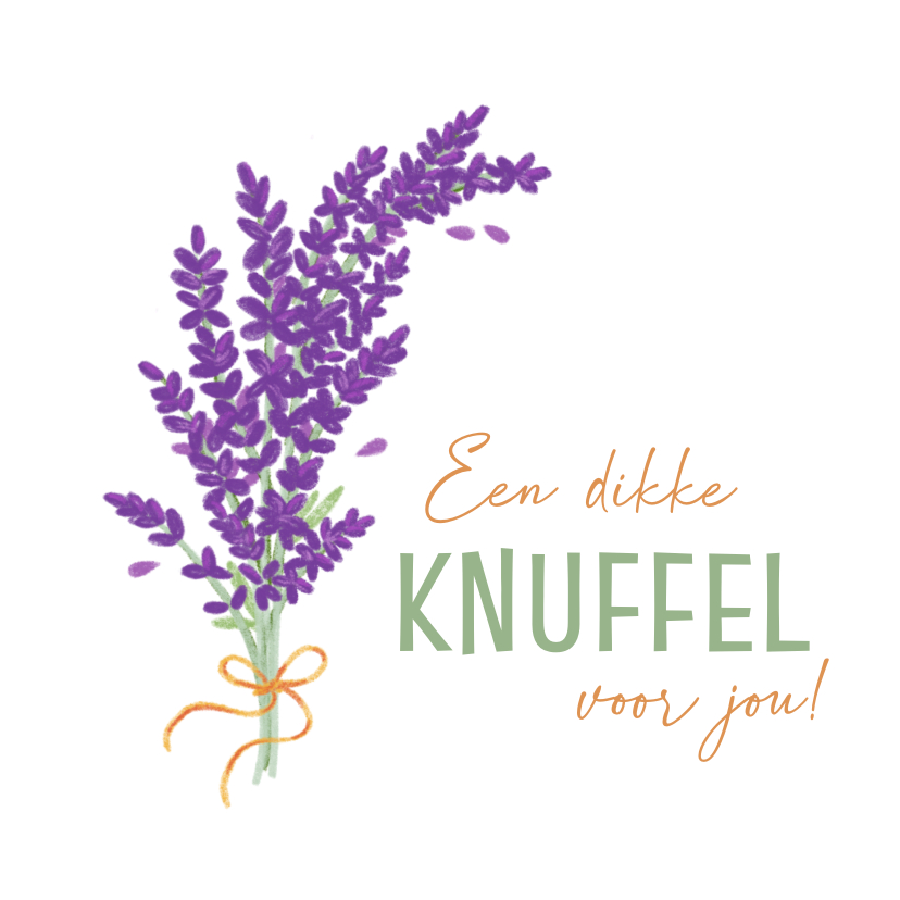 Bloemenkaarten - Lavendel bloemen kaartje