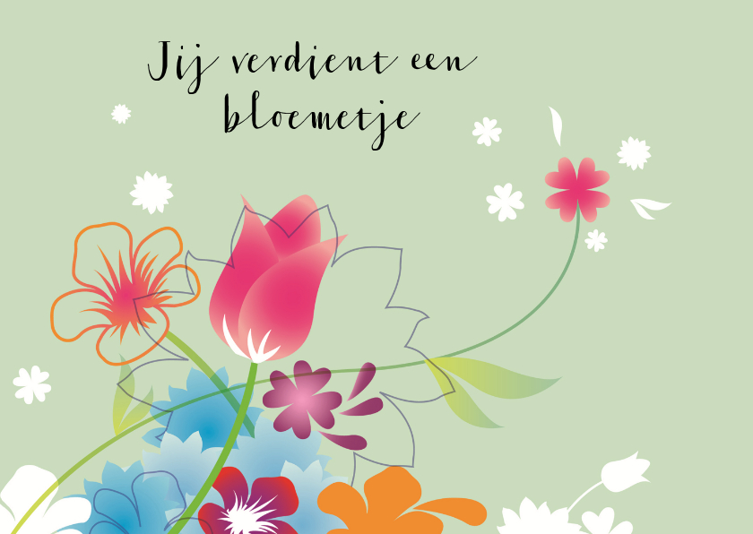 Moderne Bloemenkaart - Bloemenkaarten Bloemenkaarten - Moderne Bloemenkaart