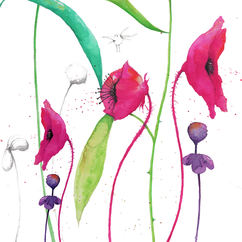 Warme bloemenwensen - Bloemenkaarten Bloemenkaarten - Warme bloemenwensen