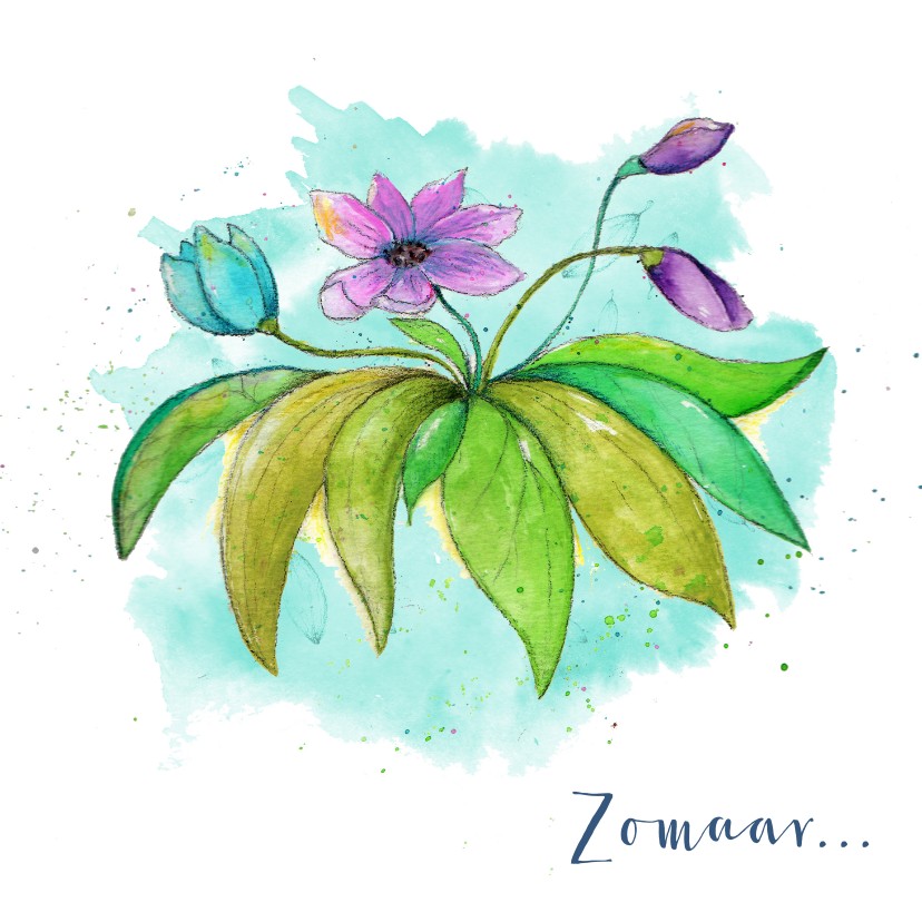 Zomaar wilde bloemen voor jou - Bloemenkaarten Bloemenkaarten - Zomaar wilde bloemen voor jou