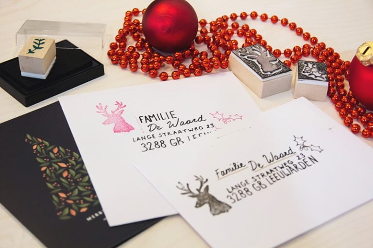 Envelop versieren voor kerst 6 ideeën! Kaartje2go