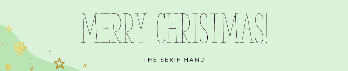 Kerst lettertype Word The Serif Hand