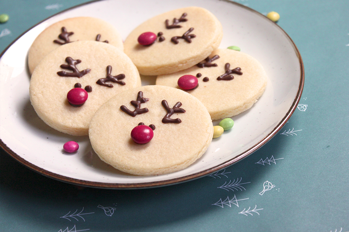 Rendier kerstkoekjes met chocola