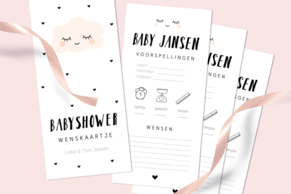 Zelf babyshower invulkaarten maken