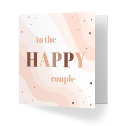 huwelijks felicitatiekaart to the happy couple regenboog oranje