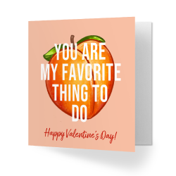 Ondeugende valentijnskaart illustratie perzik emoji