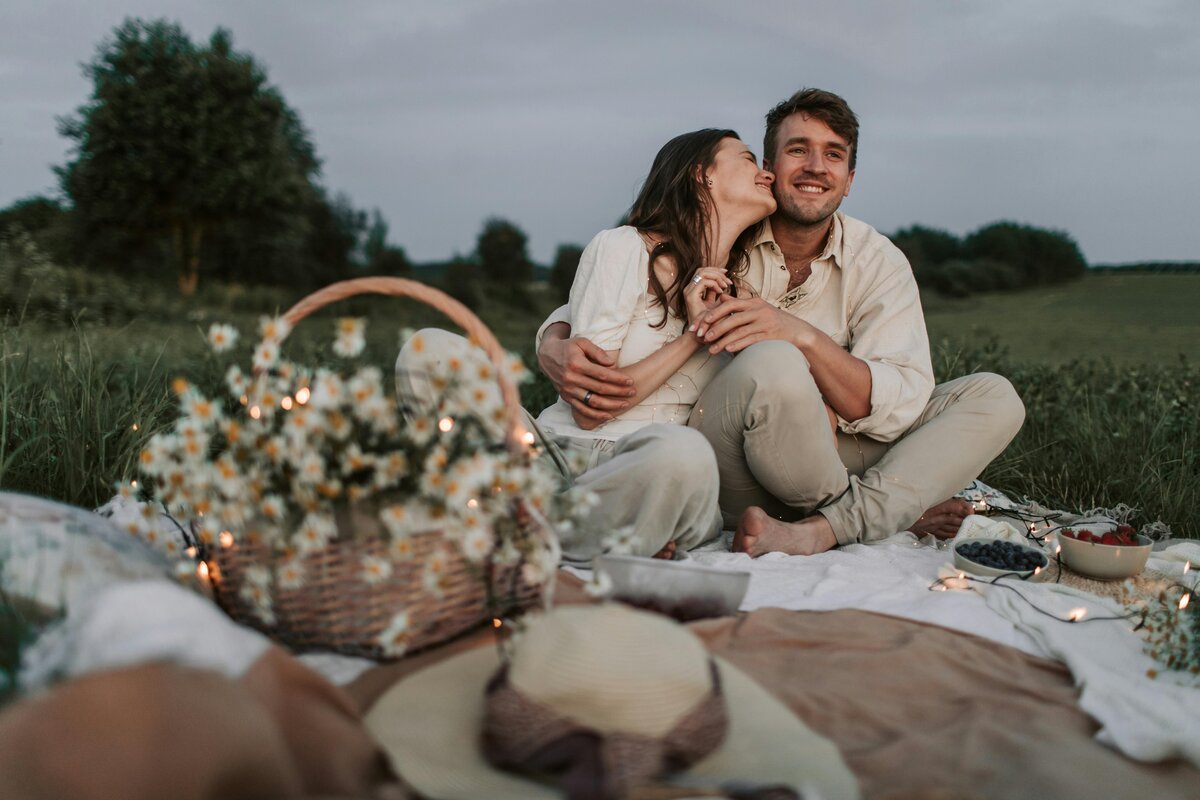 Huwelijksaanzoek picknick