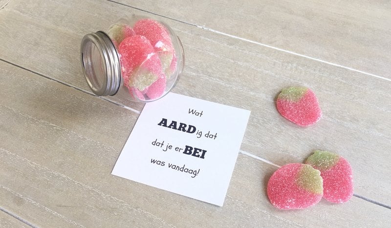 Bedankje communie snoep