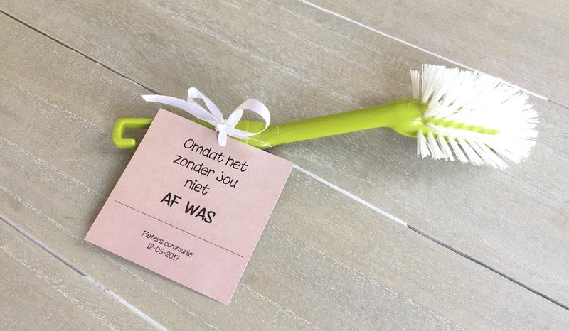 Grappig communie bedankje