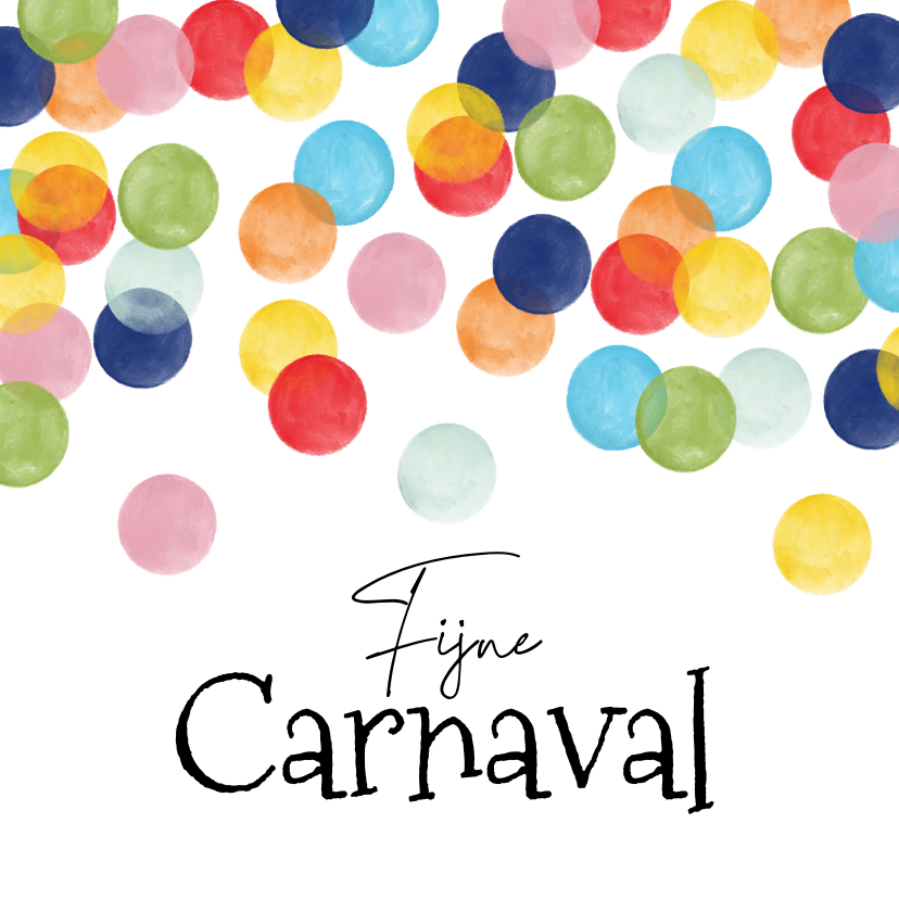 Carnavalskaarten - Carnavalskaart feest confetti kleurrijk carnavalskaart alaaf
