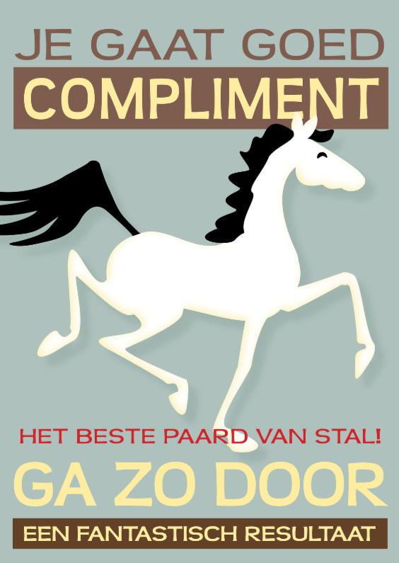 Compliment beste paard van stal - Coachingskaarten Coachingskaarten - Compliment beste paard van stal
