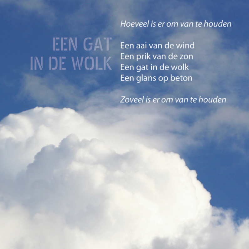 Een gat in de wolk - Coachingskaarten Coachingskaarten - Een gat in de wolk
