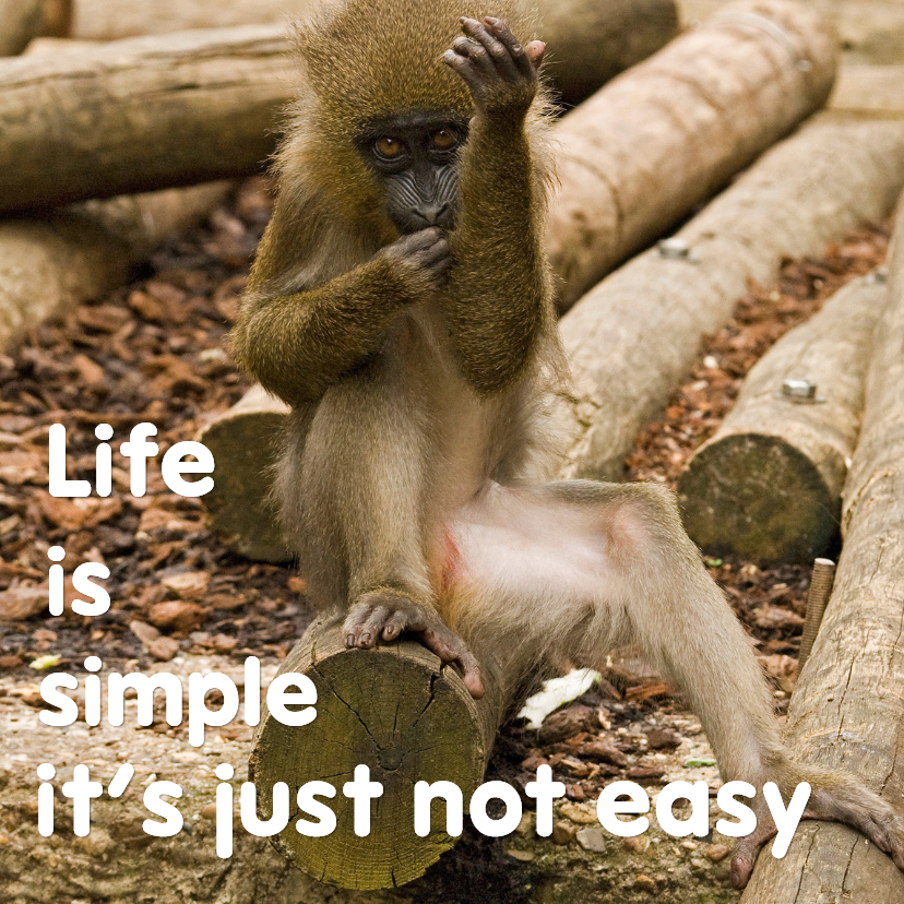 Life is simple not easy - aanpasbaar - Coachingskaarten Coachingskaarten - Life is simple not easy - aanpasbaar