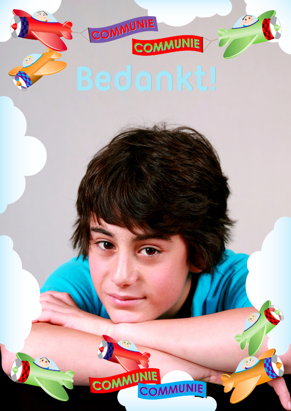 Bedankkaart Communie Eigen Foto - Communiekaarten Communiekaarten - Bedankkaart Communie Eigen Foto